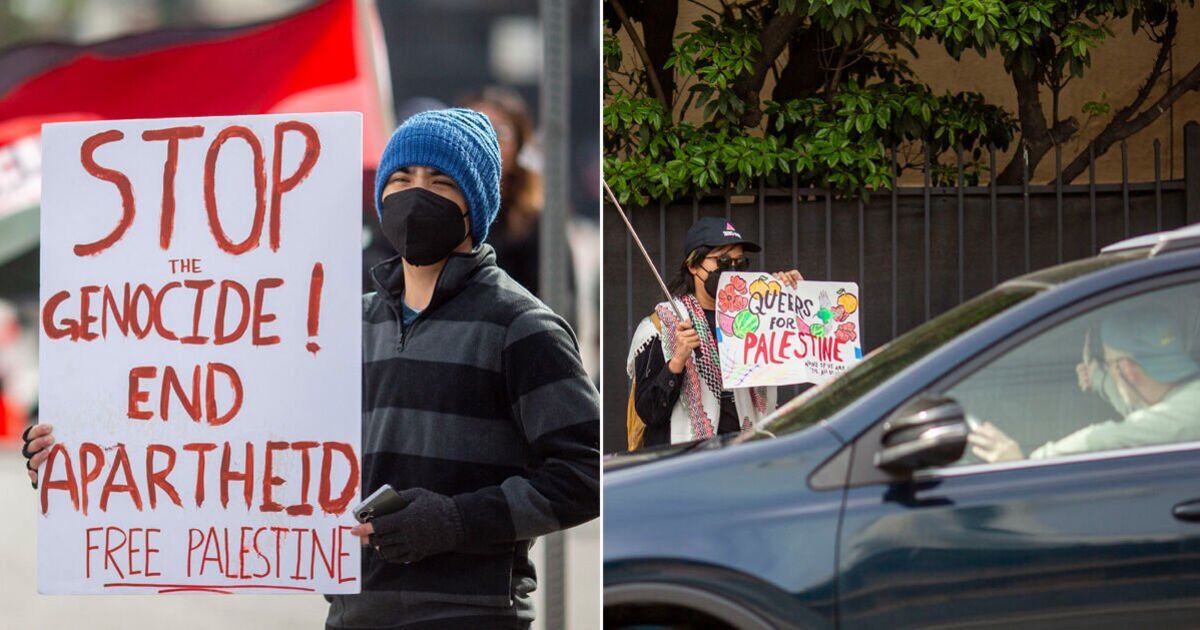 Oscars in chaos as thousands of Gaza protestors block traffic and celebs forced to walk | Films | Entertainment