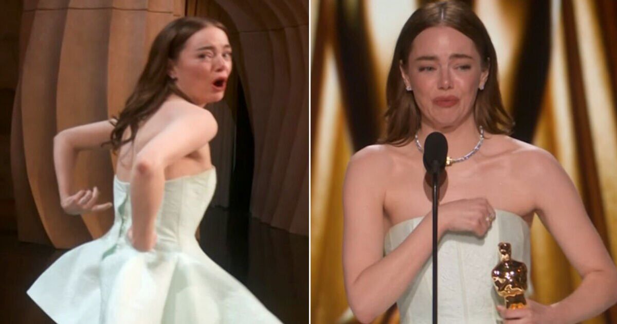 Oscars winner Emma Stone suffers unfortunate wardrobe malfunction due to Gosling | Celebrity News | Showbiz & TV